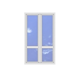 Okno PCV - 120x200 - balk 2flg - białe