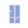 Okno PCV - 120x200 - balk 2flg - białe