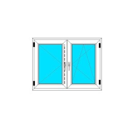 Okno PCV - 120x90 - DK2 - białe