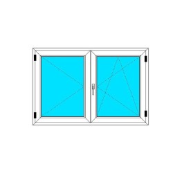 Okno PCV - 150x100 - DK2 - białe