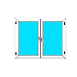 Okno PCV - 150x120 - DK2 - białe