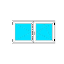 Okno PCV - 150x80 - DK2 - białe