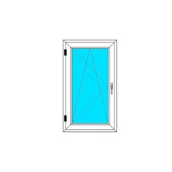 Okno PCV - 70x120 - DK1 - białe