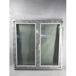 Okno PCV - 130x130 - DK2 - złoty dąb / białe