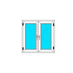 copy of Okno PCV - 100x100 - DK2 - złoty dąb / białe