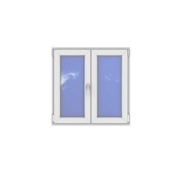Okno PCV - 100x100 - DK2 - złoty dąb / białe