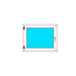 Okno PCV - 100x80 - DK1 - złoty dąb / białe