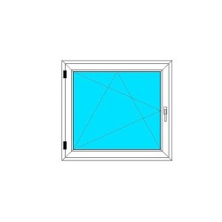 Okno PCV - 110x100 - DK1 - złoty dąb / białe