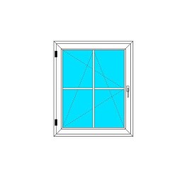 Okno PCV - 100x120 - DK1+sz - białe
