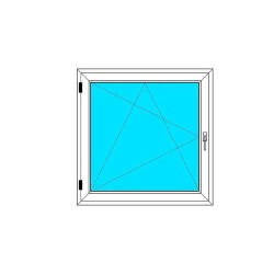 Okno PCV - 110x110 - DK1 - złoty dąb / białe