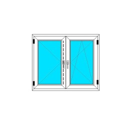 Nowe Okno PCV - 120x100 - DK2 - złoty dąb / białe PAKIET TRZYSZYBOWY 44mm