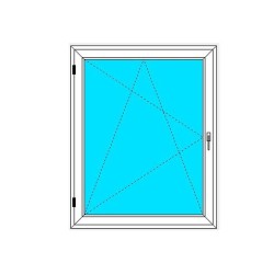 Okno PCV - 120x150 - DK1 - złoty dąb / białe