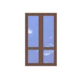 Okno PCV - 120x200 - balk 2flg - złoty dąb / białe