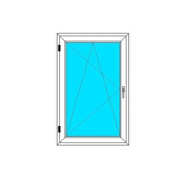 Okno PCV - 90x140 - DK1 - złoty dąb / białe