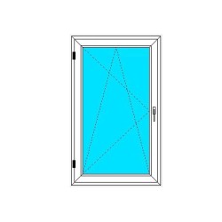 Okno PCV - 90x150 - DK1 - złoty dąb / białe