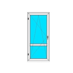 Okno PCV - 90x200 - balk 1flg - złoty dąb / białe