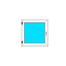 Okno PCV - 90x90 - DK1 - złoty dąb / białe
