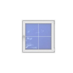 Okno PCV - 100x100 - DK1+sz - dąb bagienny / białe