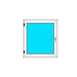 Okno PCV - 100x110 - DK1 - dąb bagienny / białe