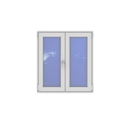 Okno PCV - 100x110 - DK2 - dąb bagienny / białe