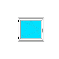 Okno PCV - 100x90 - DK1 - dąb bagienny / białe