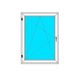 Okno PCV - 110x150 - DK1 - dąb bagienny / białe