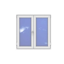 Okno PCV - 120x120 - DK2 - dąb bagienny / białe
