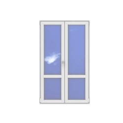 Okno PCV - 120x200 - balk 2flg - dąb bagienny / białe