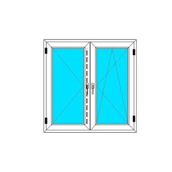 Okno PCV - 120x120 - DK2 - białe