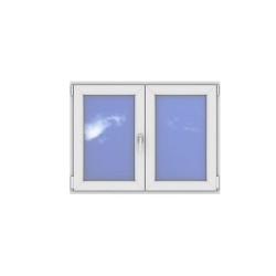 Okno PCV - 120x90 - DK2 - dąb bagienny / białe