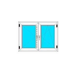 Okno PCV - 120x90 - DK2 - dąb bagienny / białe